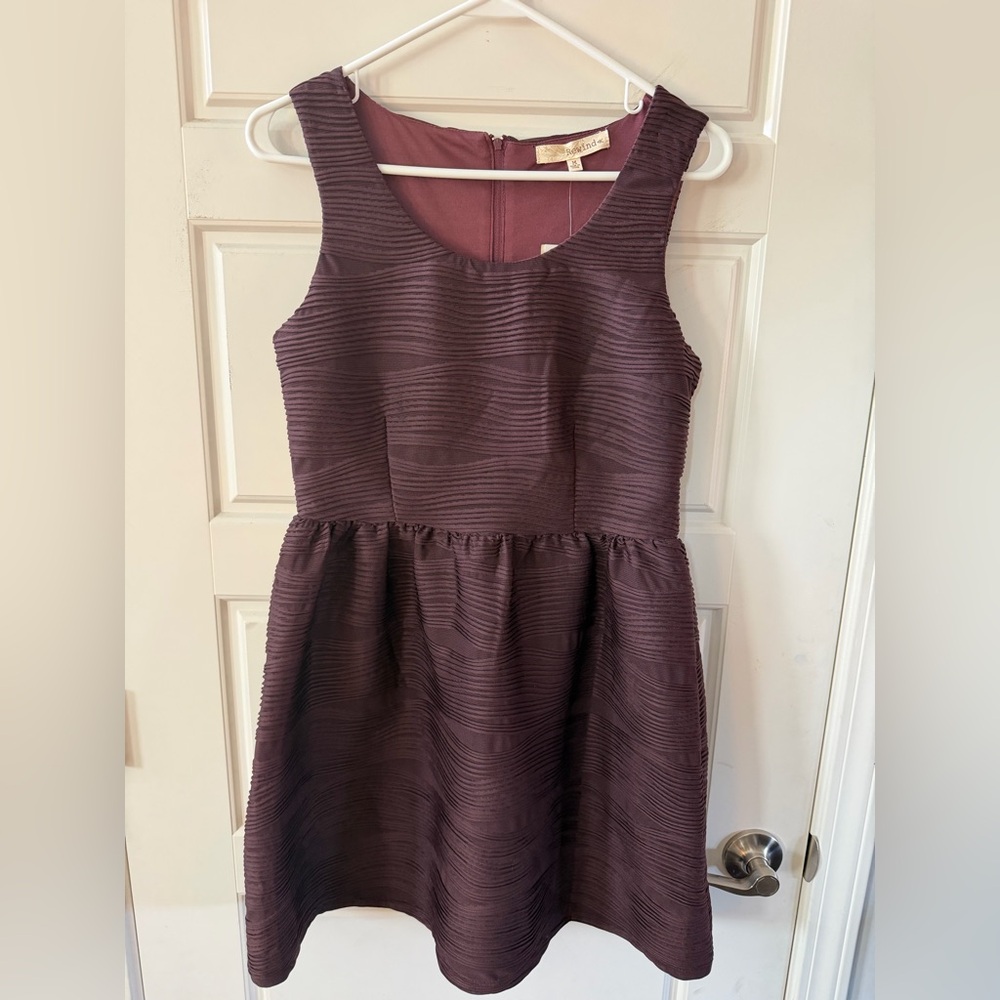 NWT Rewind Textured Burgundy Mini Dress